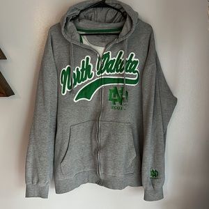 North Dakota UND Zip Up Hooded Sweatshirt